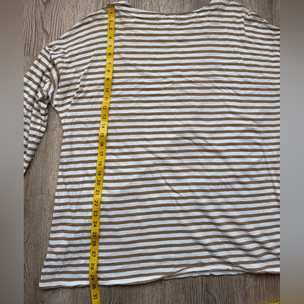 J.Jill Striped Cotton 3/4 Length Sleeve Top- Casual Spring - Picture 5 of 6